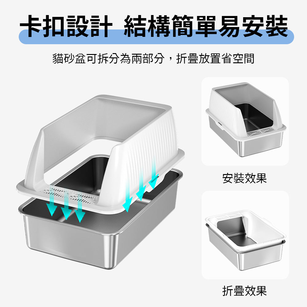 不鏽鋼貓砂盆 PS2